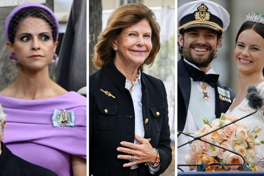 Prinzessin Madeleine (li.) war offenbar nicht sofort begeistert von Prinz Carl Philips Auserwählter, Prinzessin Sofia (re.) – Königin Silvia (Mitte) musste ein Machtwort sprechen (Fotomontage).