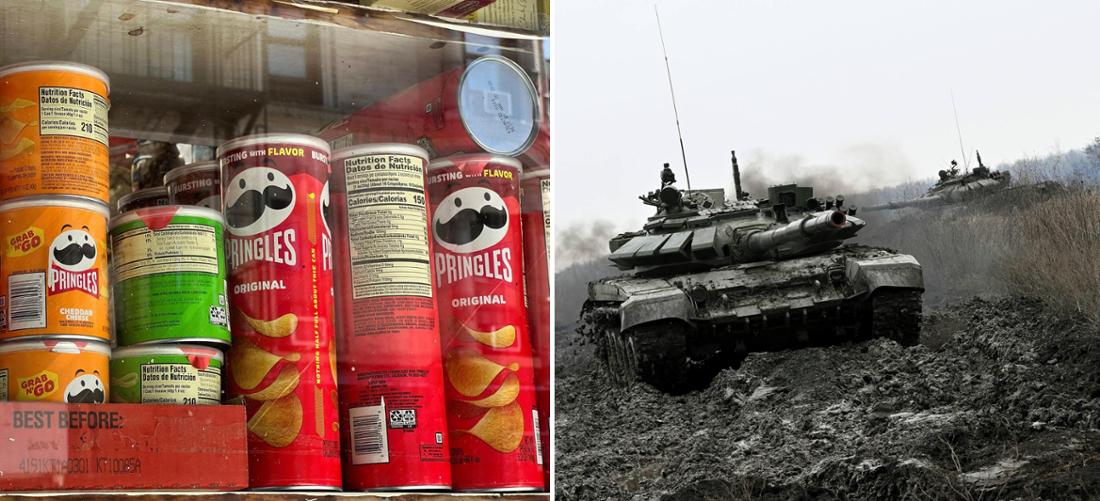Die Ukraine nutzt Pringles-Dosen im Kampf gegen russische Panzer