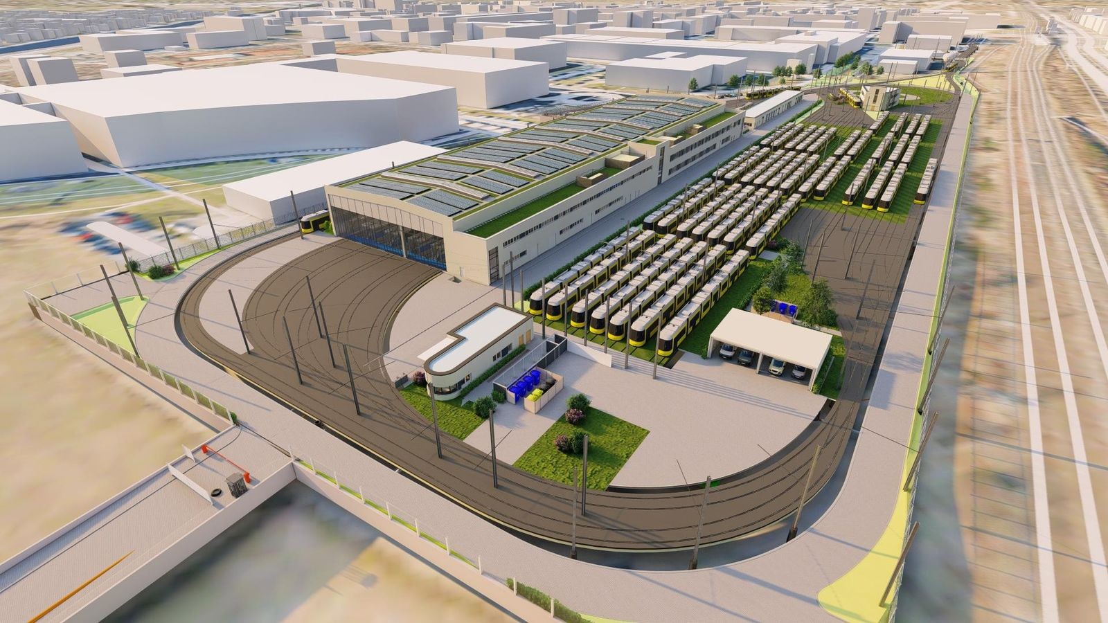 Wo ein Betriebshof für Straßenbahnen gebaut wird