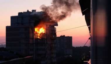 Russland überzieht Kiew mit Drohnenangriffen – Explosionen zu hören