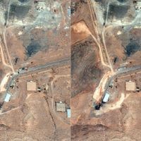 Satelliten-Aufnahmen zeigen die Tunnel-Eingänge an der Atomanlage in Isfahan – nach den US-Bombenangriffen.