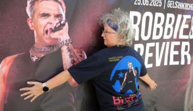 So feiern Robbie-Fans in Gelsenkirchens City