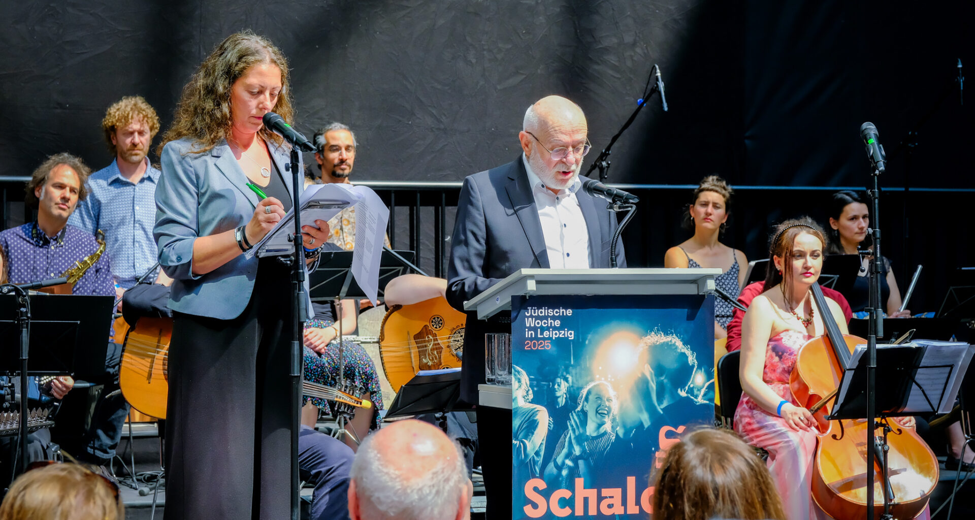 Eröffnung der Jüdischen Woche in den Höfen am Brühl mit Küf Kaufmann. Quelle: Joaquin Salvatierra