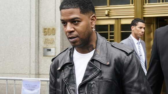 CORRECTS NAME - Rapper Kid Cudi leaves Federal Court after testifying at the trial of Sean "Diddy" Combs in New York, Thursday, May 22, 2025. (AP Photo/Richard Drew)
Led Cudi