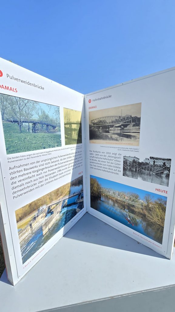 Freiluftausstellung zu Saalebrücken ist nun an der Peißnitzbrücke zu sehen – Du bist Halle