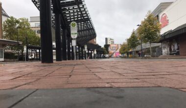 Ein Blick auf den Busbahnhof in Castrop-Rauxel