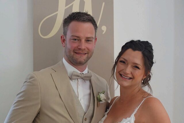 Lukas (28) und Nadine Mimberg (36) haben in Holzwickede geheiratet.