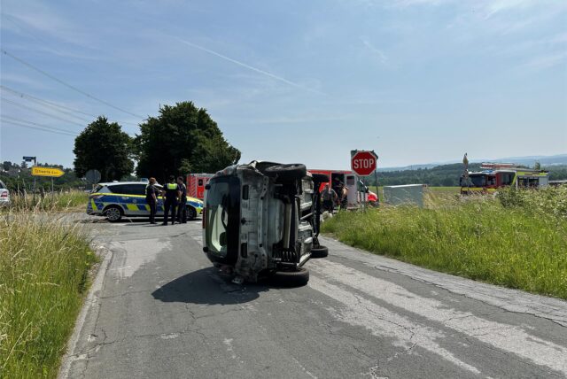 Verkehrsunfall auf der Kreisstraße in Dortmund.