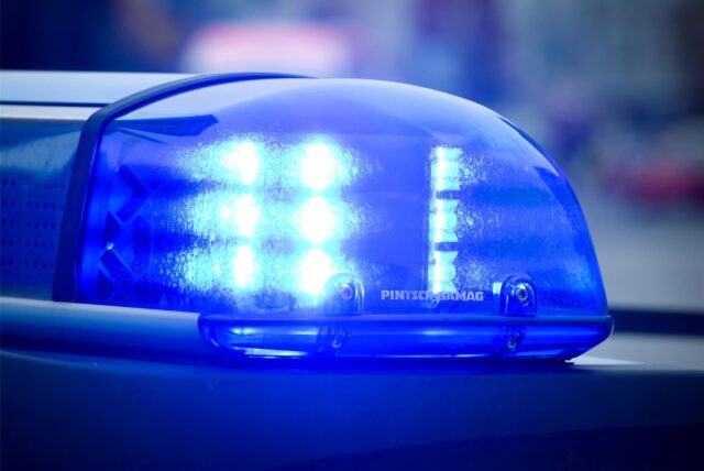 Das Blaulicht eines Polizeiwagens.