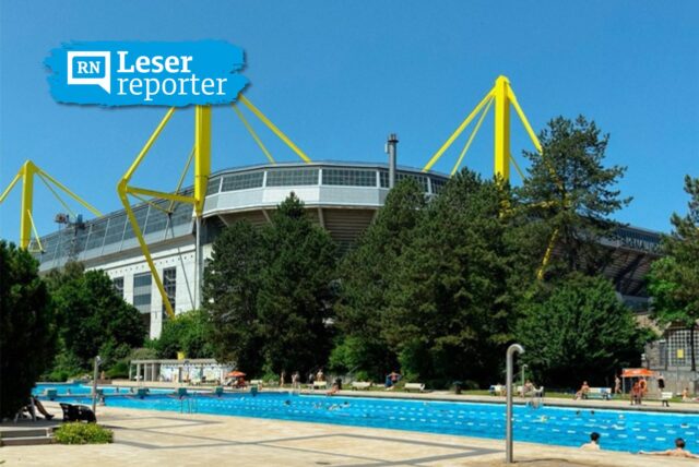 Vom Volksbad aus hat man einen tollen Blick auf den Signal Iduna Park.