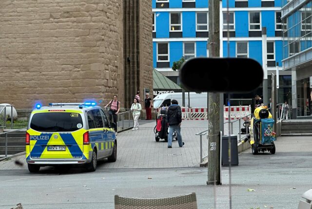 Ein Polizeiwagen am Dortmunder Westenhellweg