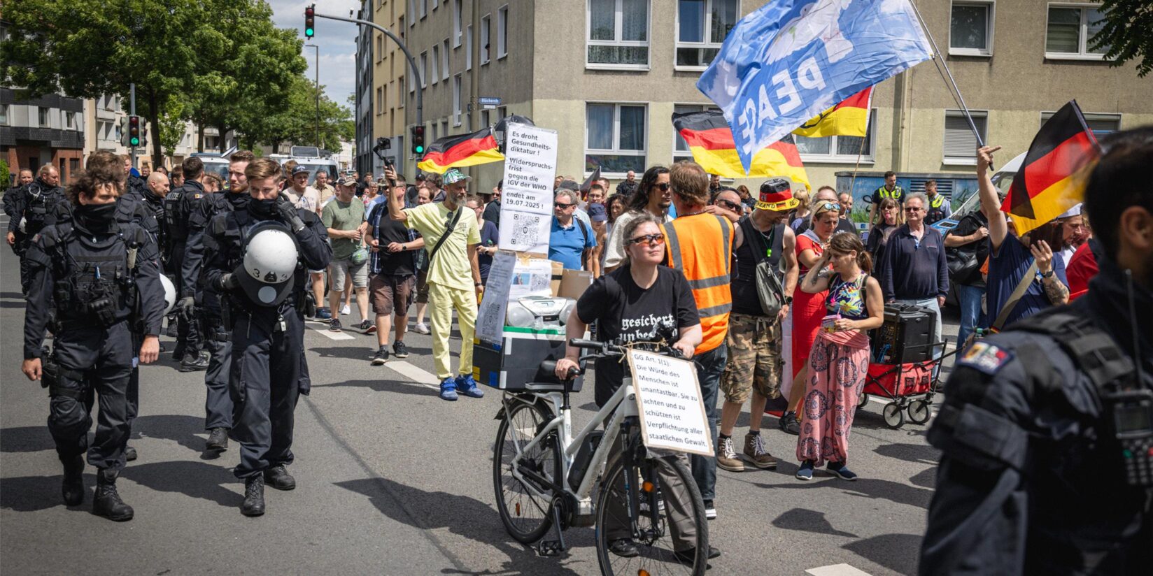 Demos am Samstag in Dortmund: Wenige Teilnehmer, viel Polizei