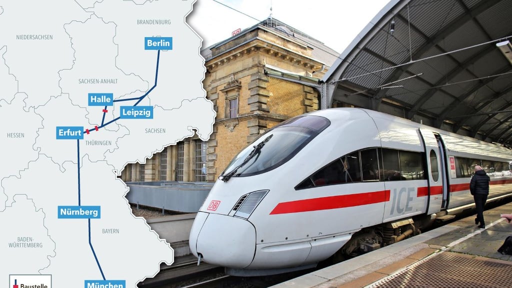 Bahn sperrt ICE-Strecke Halle–München in Sommerferien