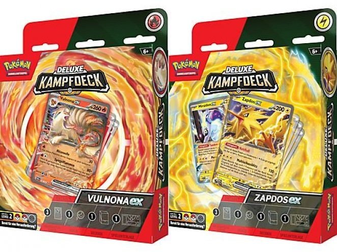 Pokémon Deluxe Battle Deck März 2024 Zapdos-ex oder Vulnona-ex