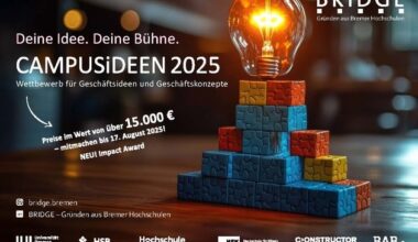 CAMPUSiDEEN 2025: Jetzt mit Gründungsideen bewerben