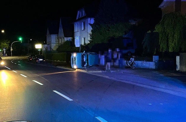POL-BI: Anwohner verhindern Flucht eines angetrunkenen Unfallfahrers