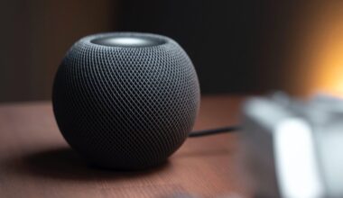 Schwarzer HomePod mini mit Siri