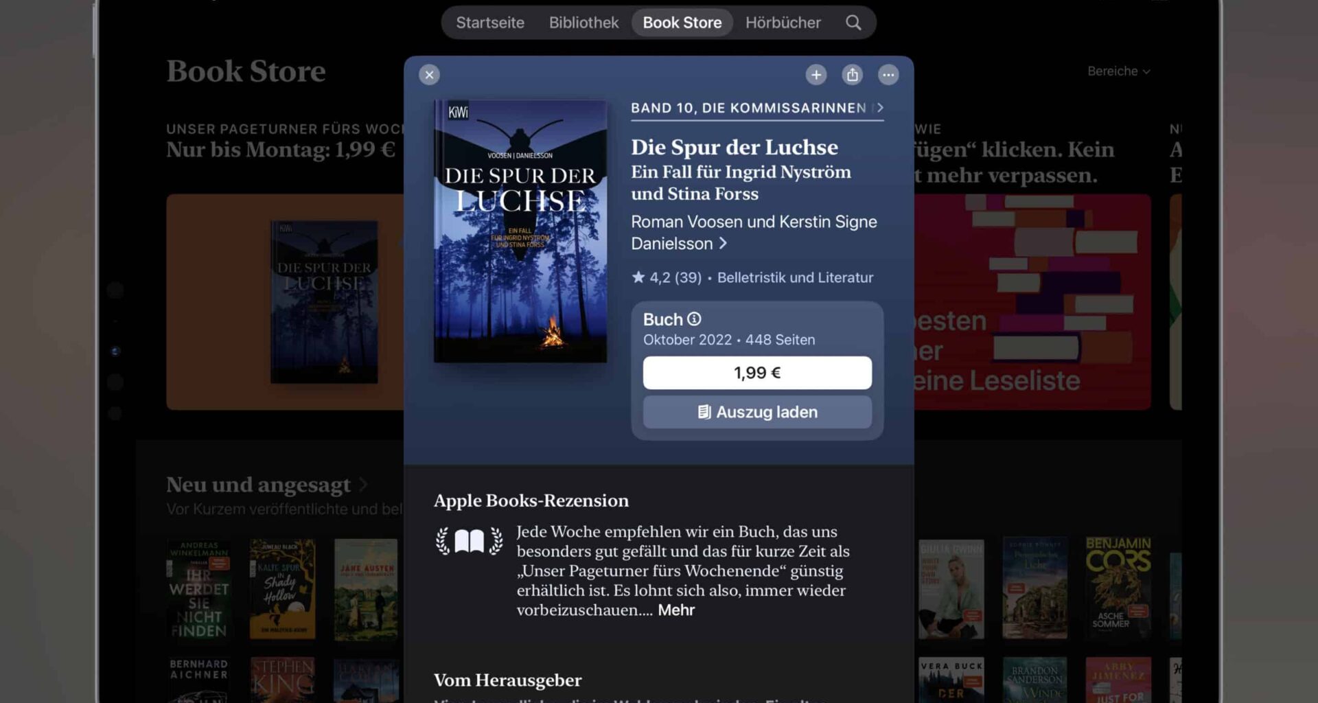 Noch schnell das E-Book der Woche sichern: Dieses Mal die "Spur der Luchse2 für 1,99 Euro mitnehmen