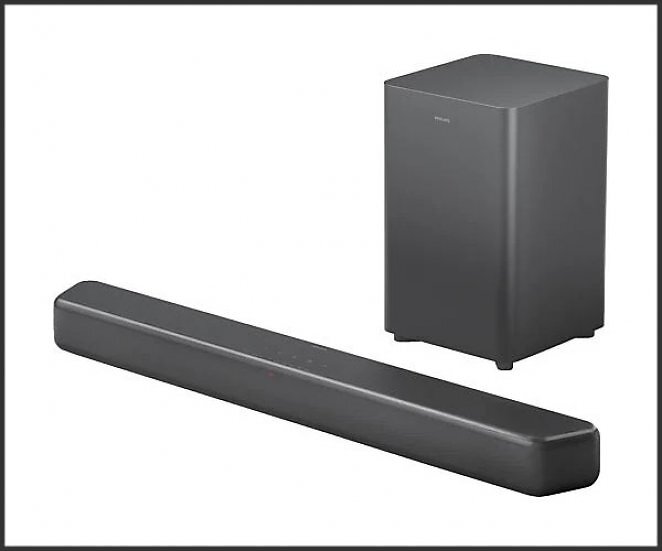 PHILIPS TAB 5309/10, Soundbar mit kabellosem Subwoofer, Dunkelgrau