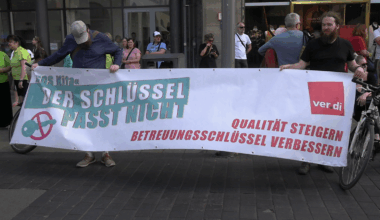 Plakat: SOS Kita: Der Schlüssel passt nicht, Foto: Thomas Köhler