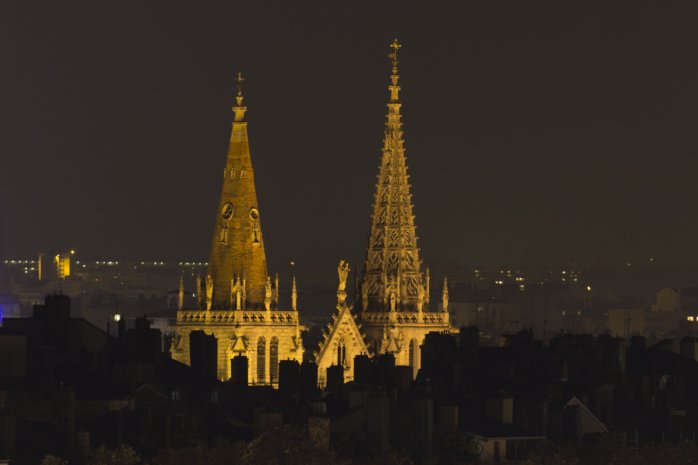 Kirche Saint Nizier bei Nacht.