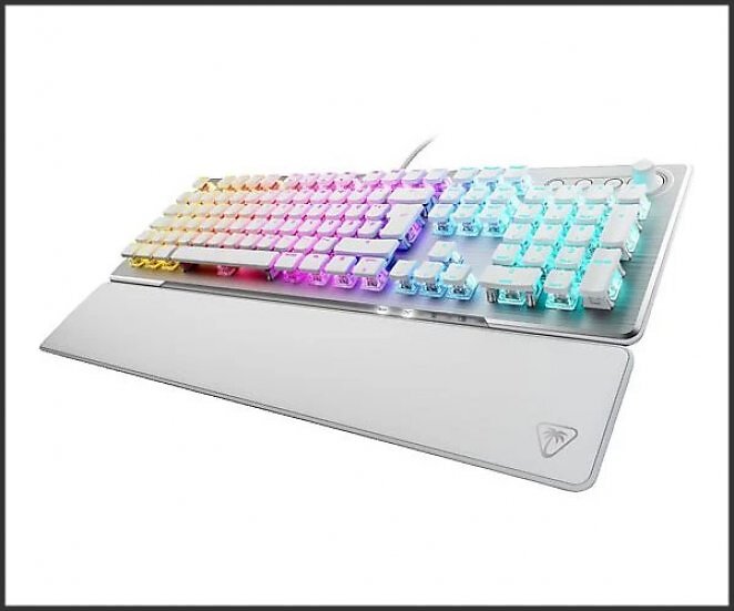 TURTLE BEACH Vulcan II, Gaming-Tastatur, kabelgebunden, Weiß