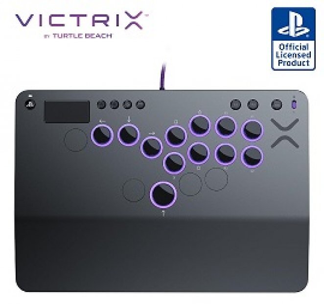 Turtle Beach Victrix Pro KO Leverless All Button Fight Stick for PlayStation 5, Officially Licensed PS5|PS4, Windows 10/11 PC, Customizable eSports Tournament Ready Controller, Gray