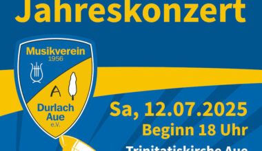 Musikverein Durlach-Aue lädt zum Jahreskonzert ein