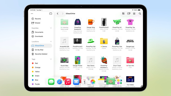 iPad Ordner im Dock