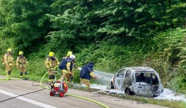 Brennendes E-Auto auf A3 bei Ratingen sorgte für Staus