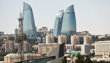 Baku, die Haupstadt Aserbaidschans.