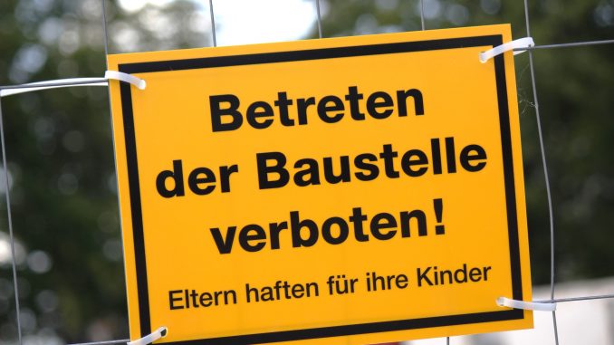Baustelle Schild