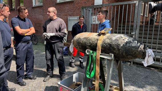 Eine Fliegerbombe in Kiel-Gaarden wurde entschärft. © NDR Foto: Christiane von Possel