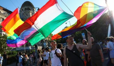 Pride-Teilnehmer in Budapest zeigen Orban den "Stinkefinger"