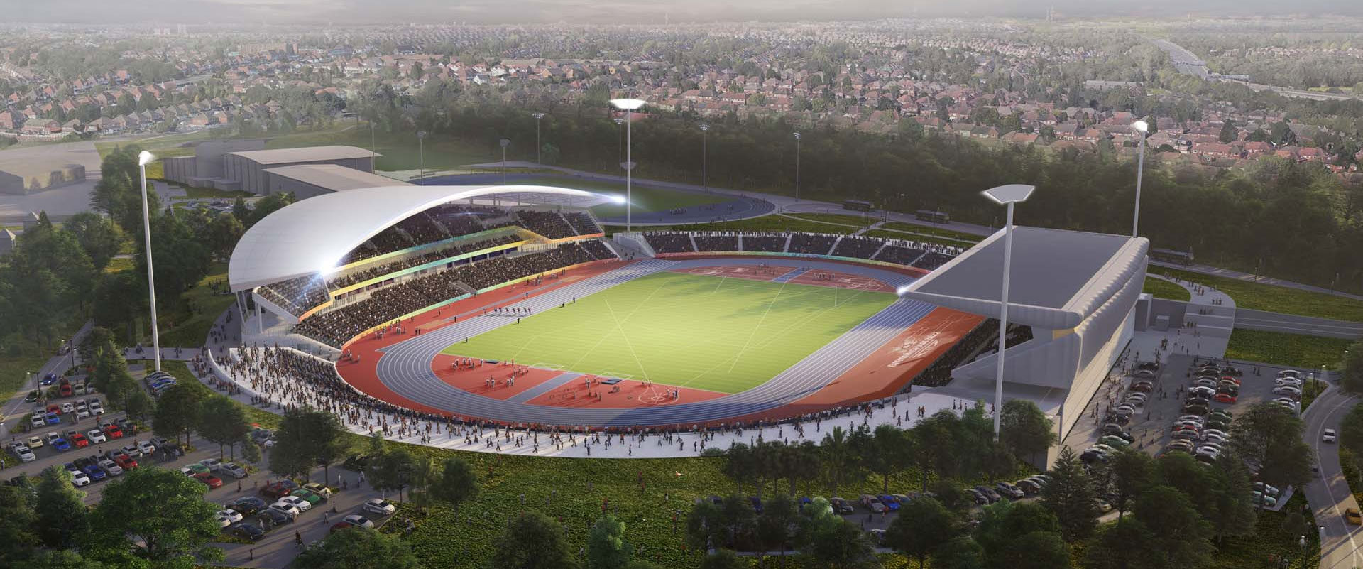 CGI impression of Alexander Stadium