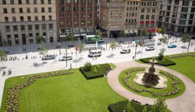 Corneliusplatz am Nachmittag für Autos gesperrt