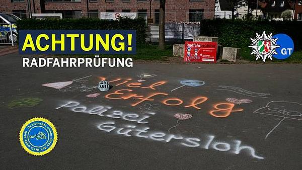 Fahrradprüfung an der Grundschule Werther-Langenheide