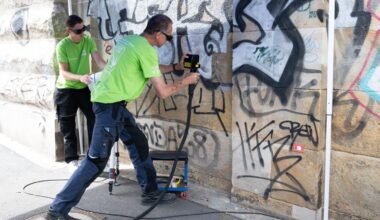 Stadtbild: Graffiti-Entfernung mit Laser - Testreihe in Dresden läuft