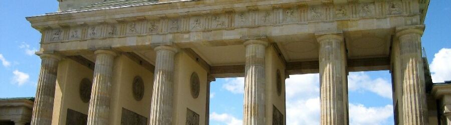 Das Brandenburger Tor in der deutschen Hauptstadt Berlin.