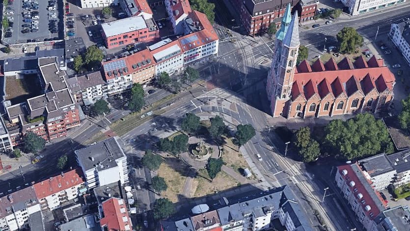 Der Hagenmarkt in Braunschweig (Satellitenaufnahme): Die Stadt bekommt über eine Million Euro aus dem Europäischen Entwicklungsfonds.