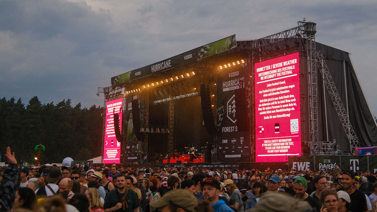Hurricane Festival 2025: Evakuierung wegen schwerer Unwetter in Scheeßel - BILD