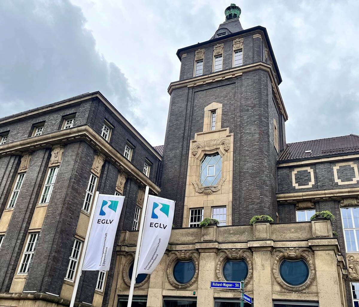 Baustelle der Emscher-Genossenschaft in Essen