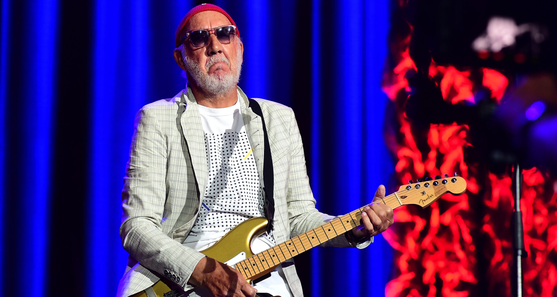 Pete Townshend von The Who tritt bei Firenze Rocks 2023 in der Visarno Arena am 17. Juni 2023 in Florenz auf