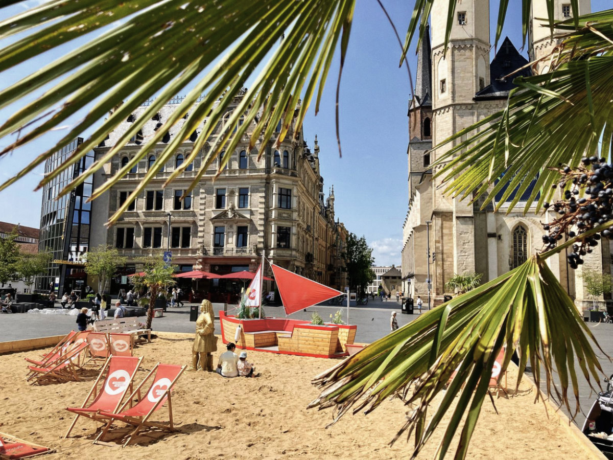 Händel-Oase wird abgebaut – Platz für neue Veranstaltungen auf dem Marktplatz - HalleSpektrum.de