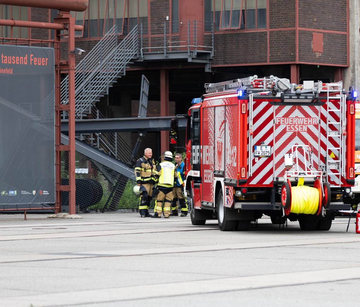 Feuerwehreinsatz auf Zollverein: Museum muss evakuiert werden