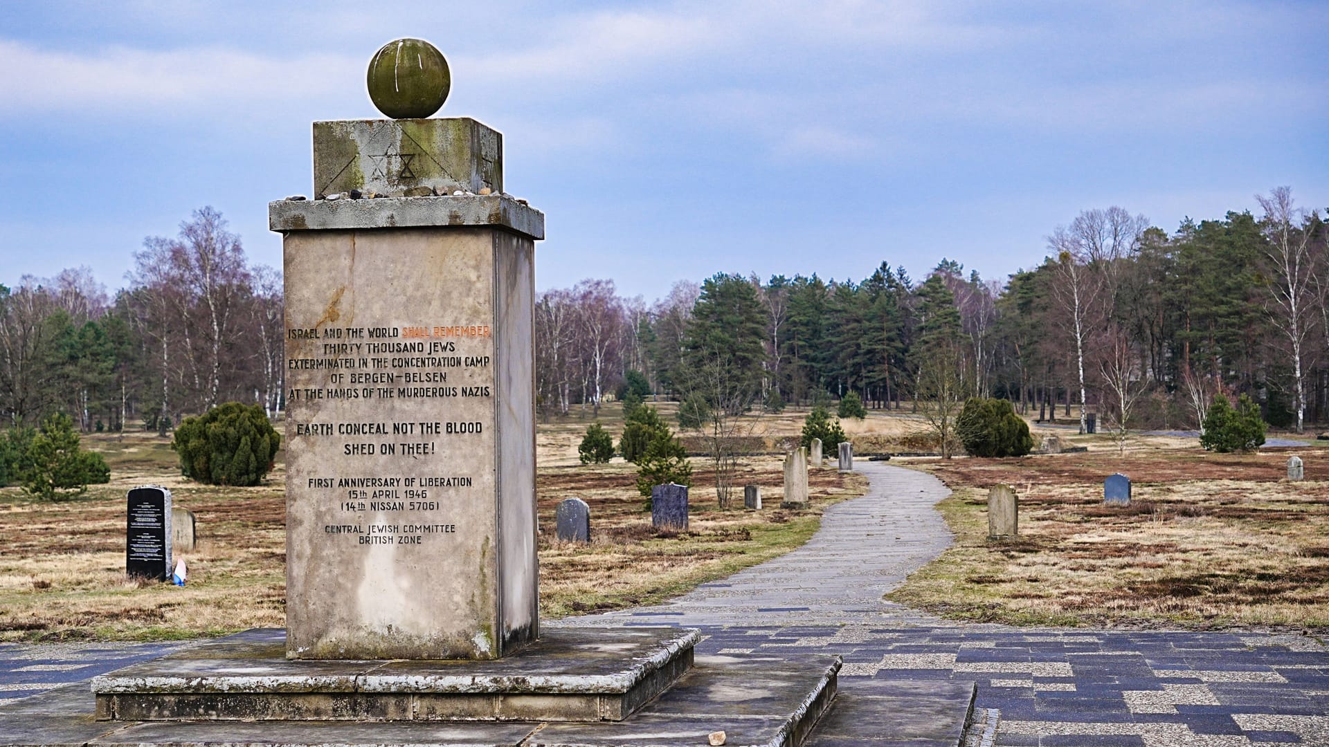 Jüdisches Mahnmal auf dem Gelände der Gedenkstätte: Es erinnert an die Opfer von Bergen-Belsen.