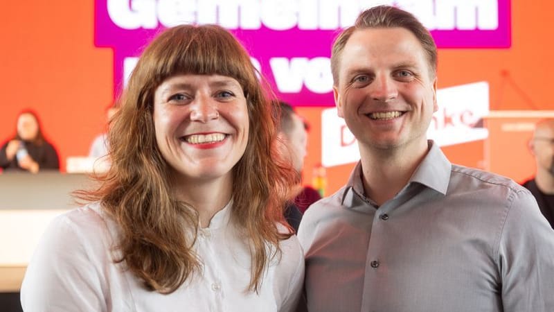Kerstin Wolter und Maximilian Schirmer: Das neue Führungsduo Kerstin Wolter und Maximilian Schirmer will die Partei fit machen für die Wahl zum Abgeordnetenhaus 2026.