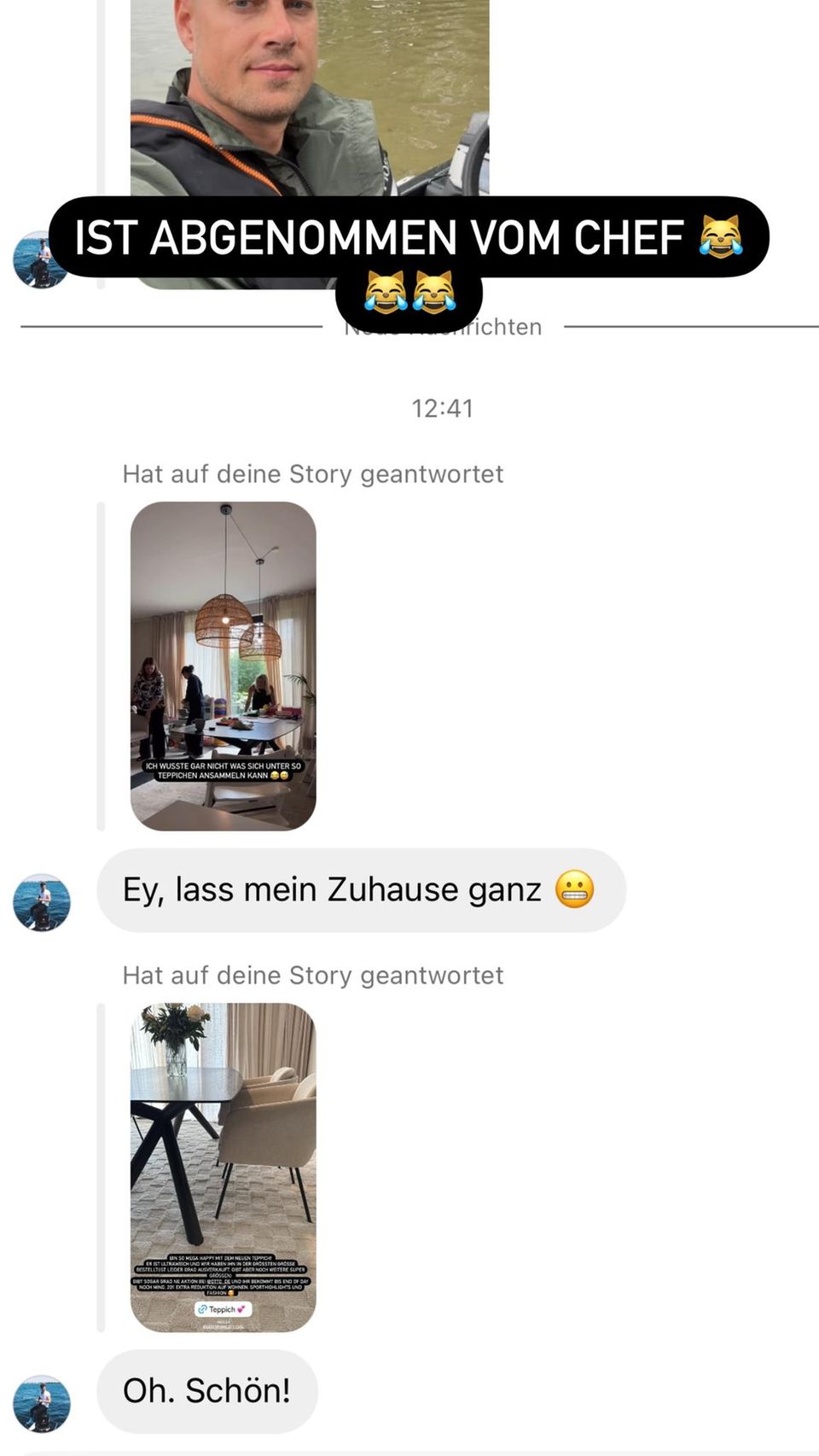 Lena Gercke macht den privaten Chat zwischen ihr und Dustin Schöne ausnahmsweise öffentlich.