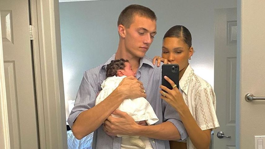 Lucky Blue Smith und Nara Pellman mit ihrem Baby Rumble Honey, November 2020