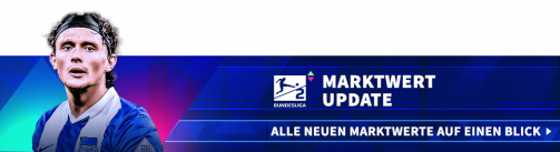 Alle neuen Zweitliga-Marktwerte auf einen Blick